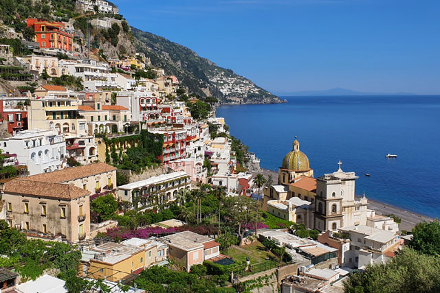 Positano beach view captured during a private tour of the Amalfi Coast
